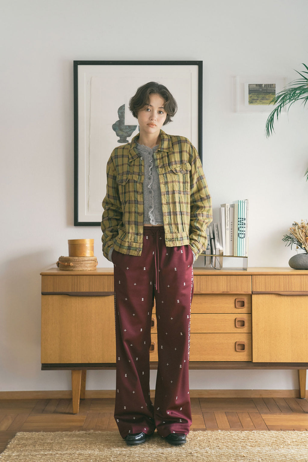 Bohemian Jersey Pants [Burgundy]