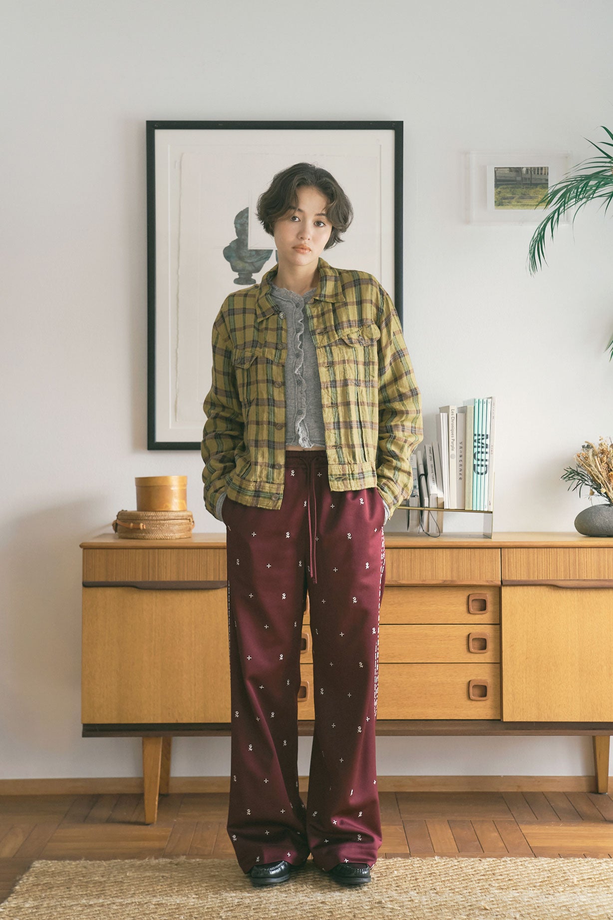 Bohemian Jersey Pants [Burgundy]