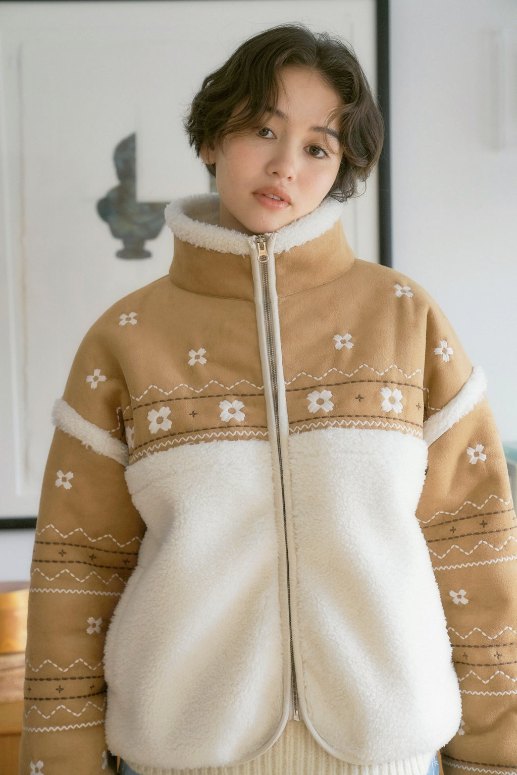 Miyao Suede Shearling Jacket