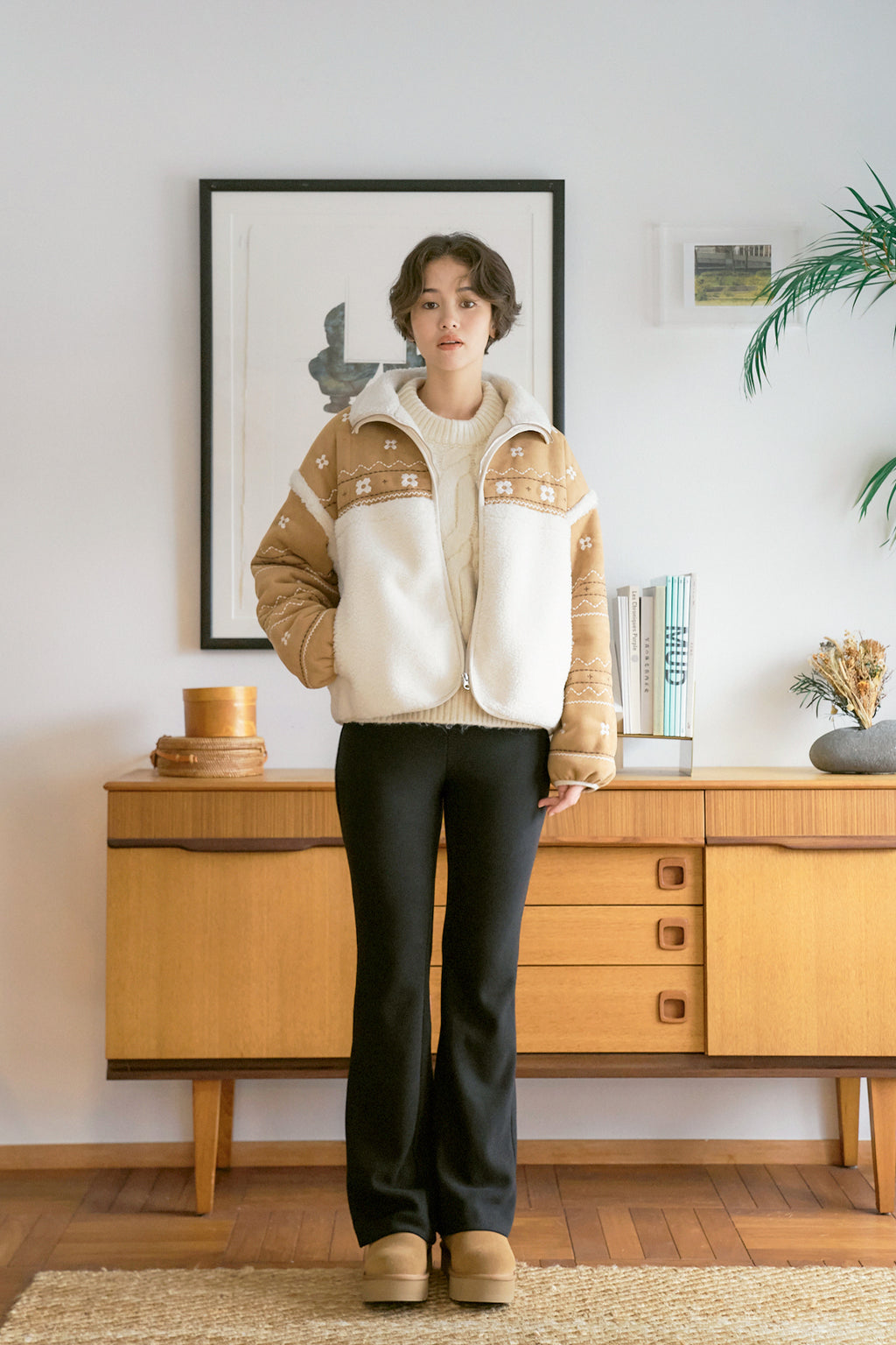 Miyao Suede Shearling Jacket