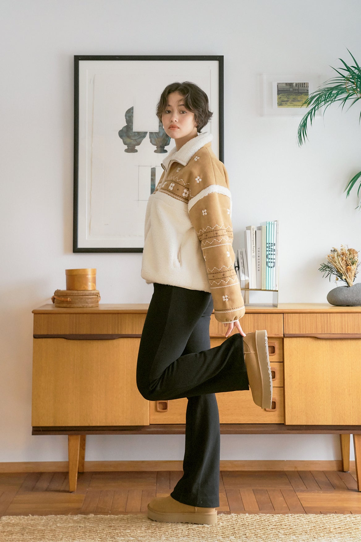 Miyao Suede Shearling Jacket