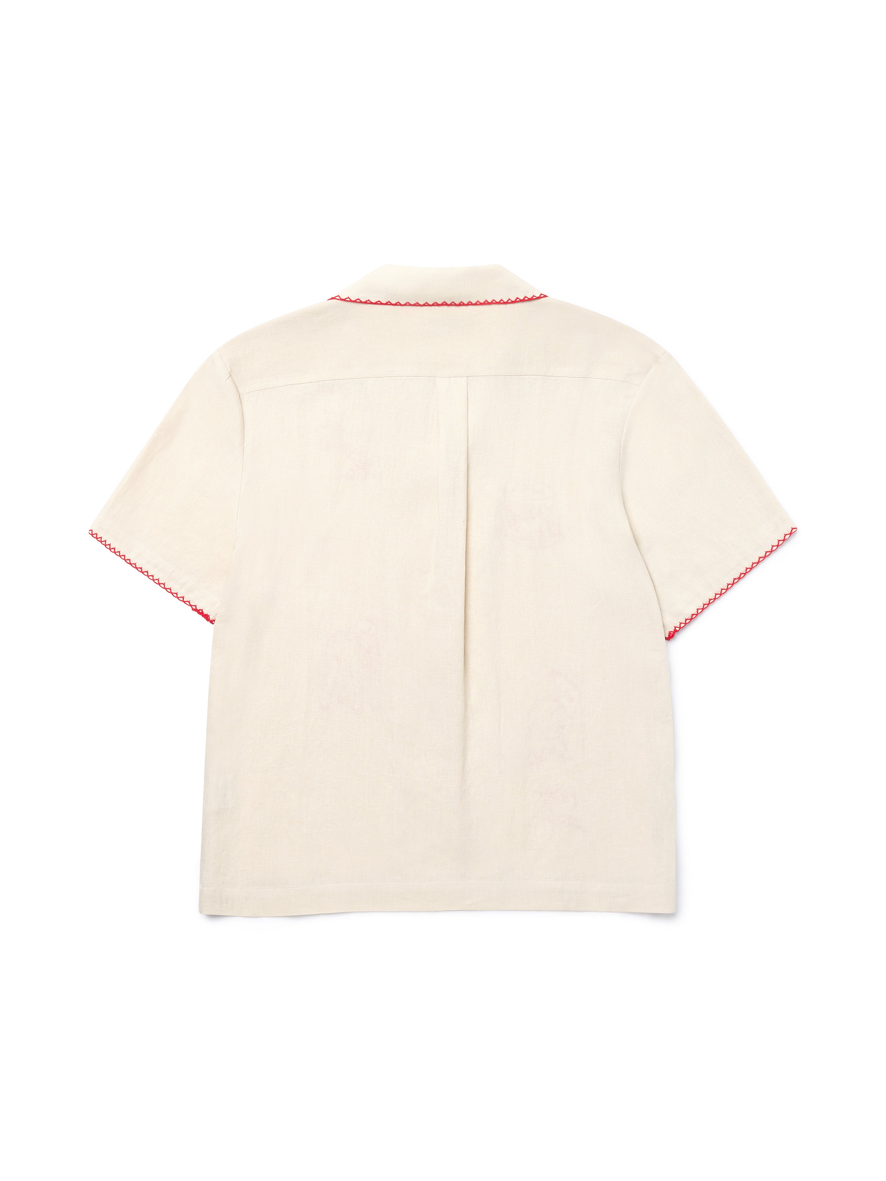 Red-Stitch Linen Shirt
