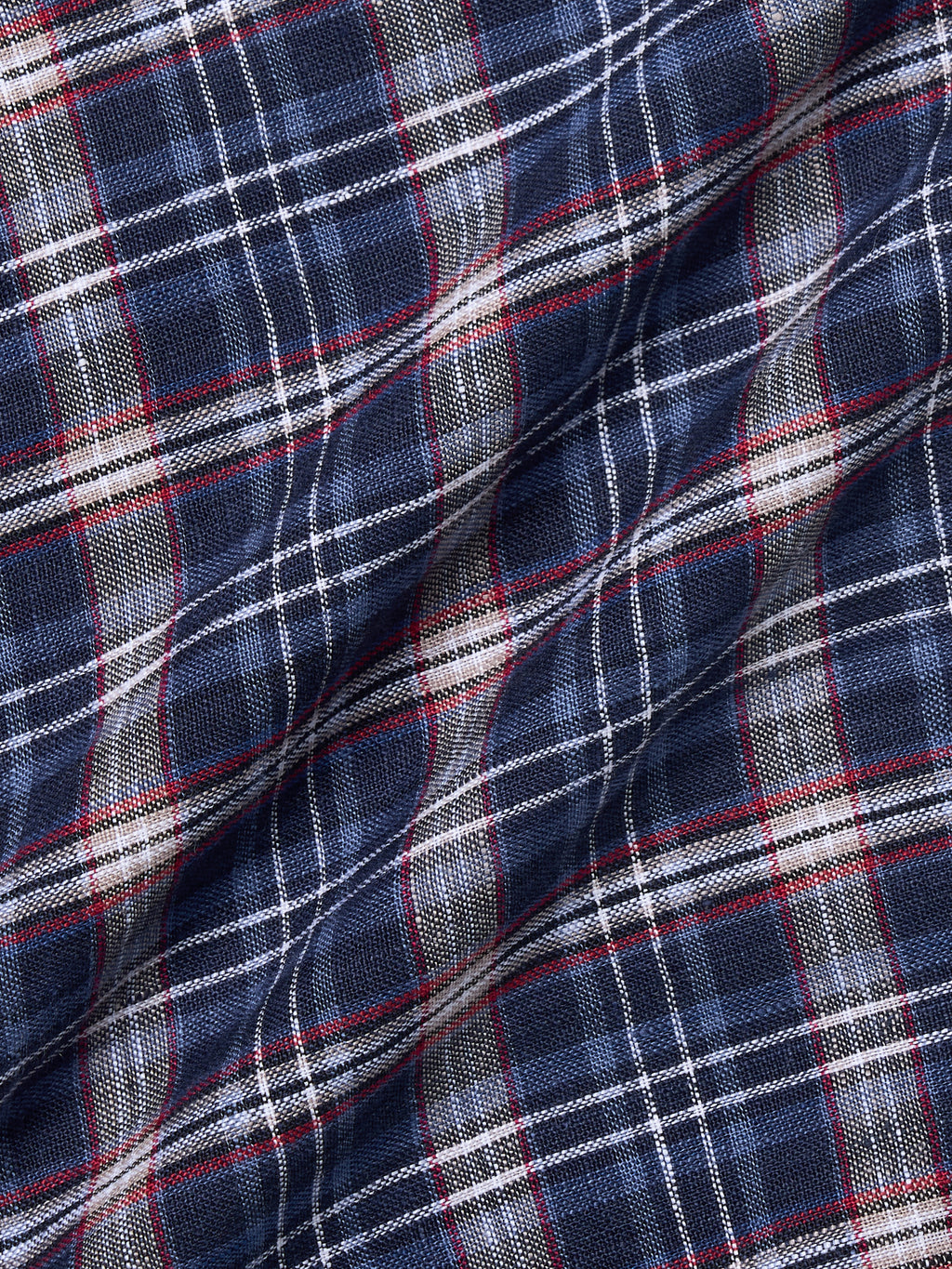 Linen Check Trucker Jacket [Blue]