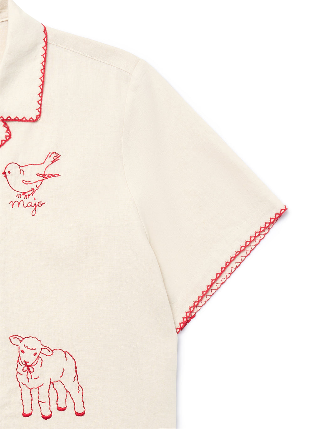 Red-Stitch Linen Shirt