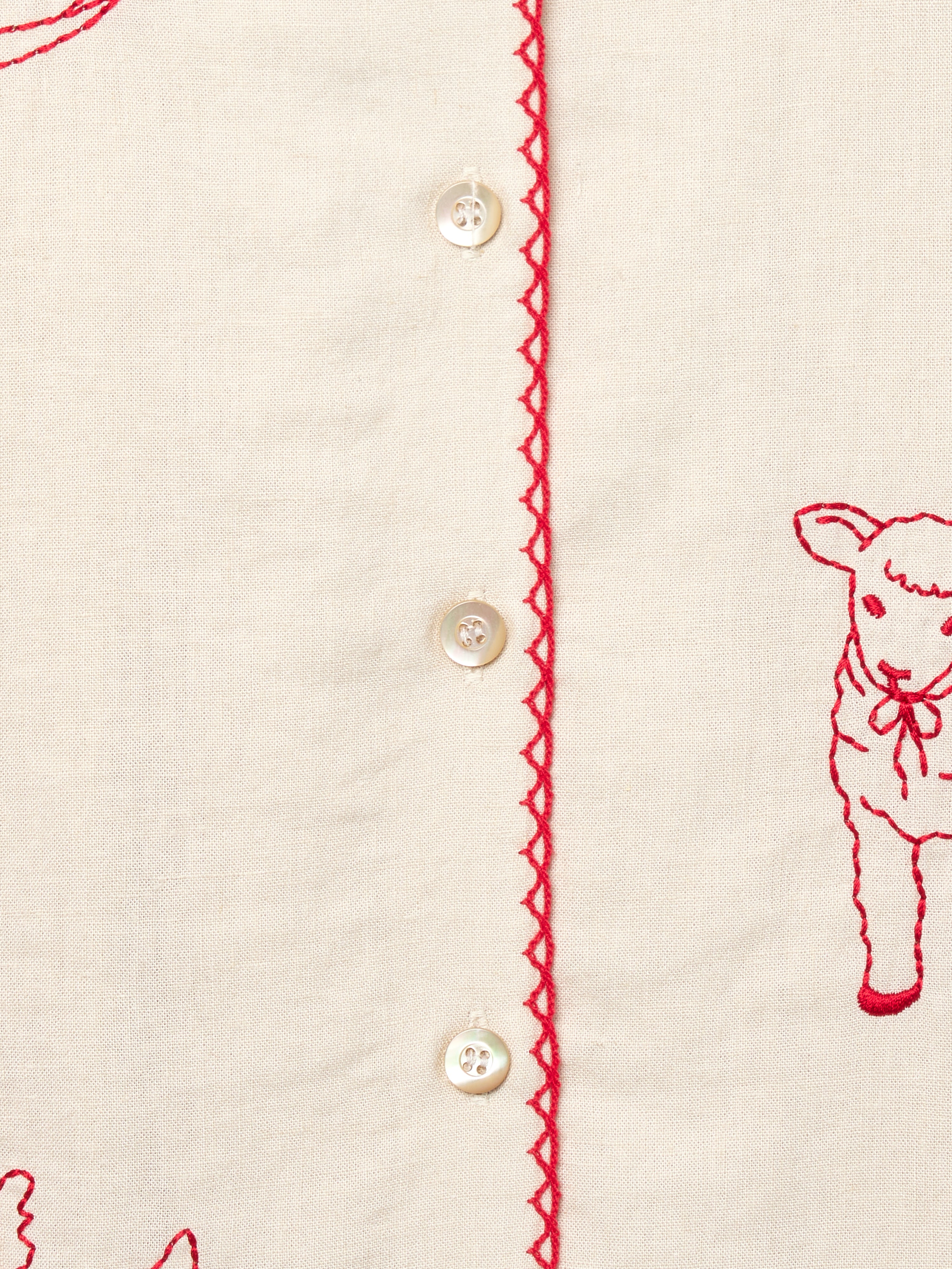 Red-Stitch Linen Shirt