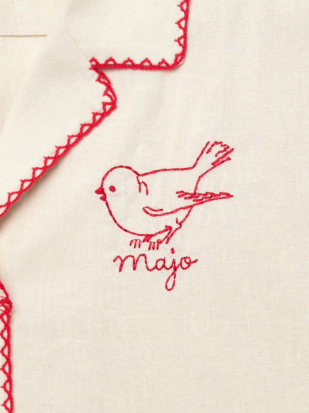 Red-Stitch Linen Shirt