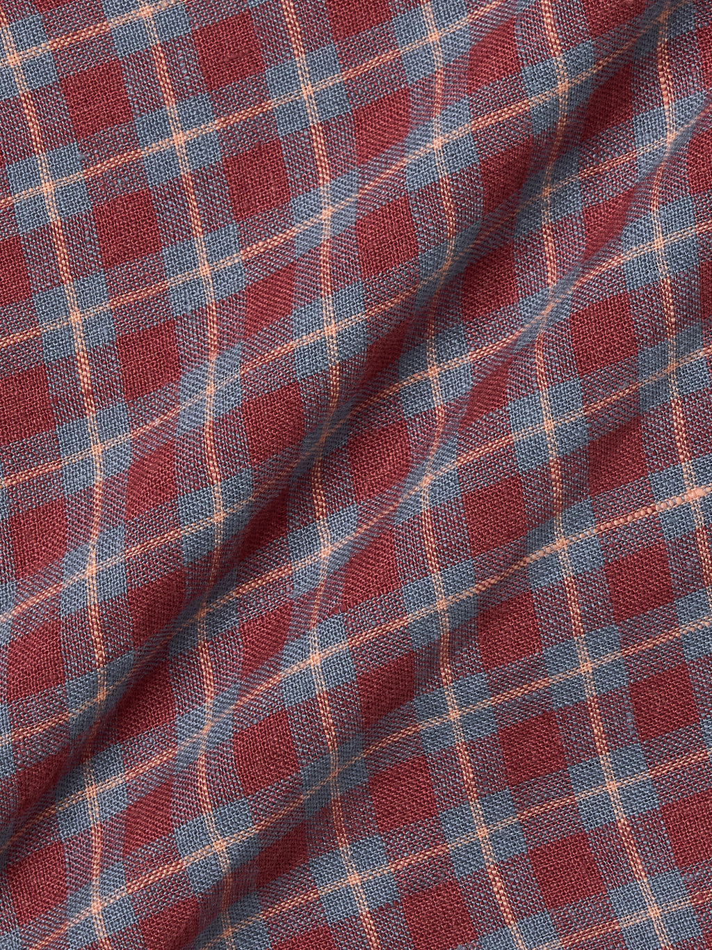 Linen Check Trucker Jacket [Vintage Red]