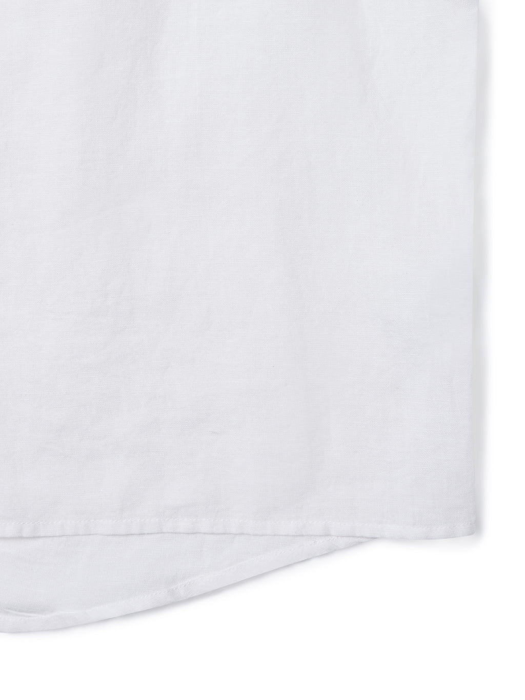 Linen Wrapped Neck Blouse [White]