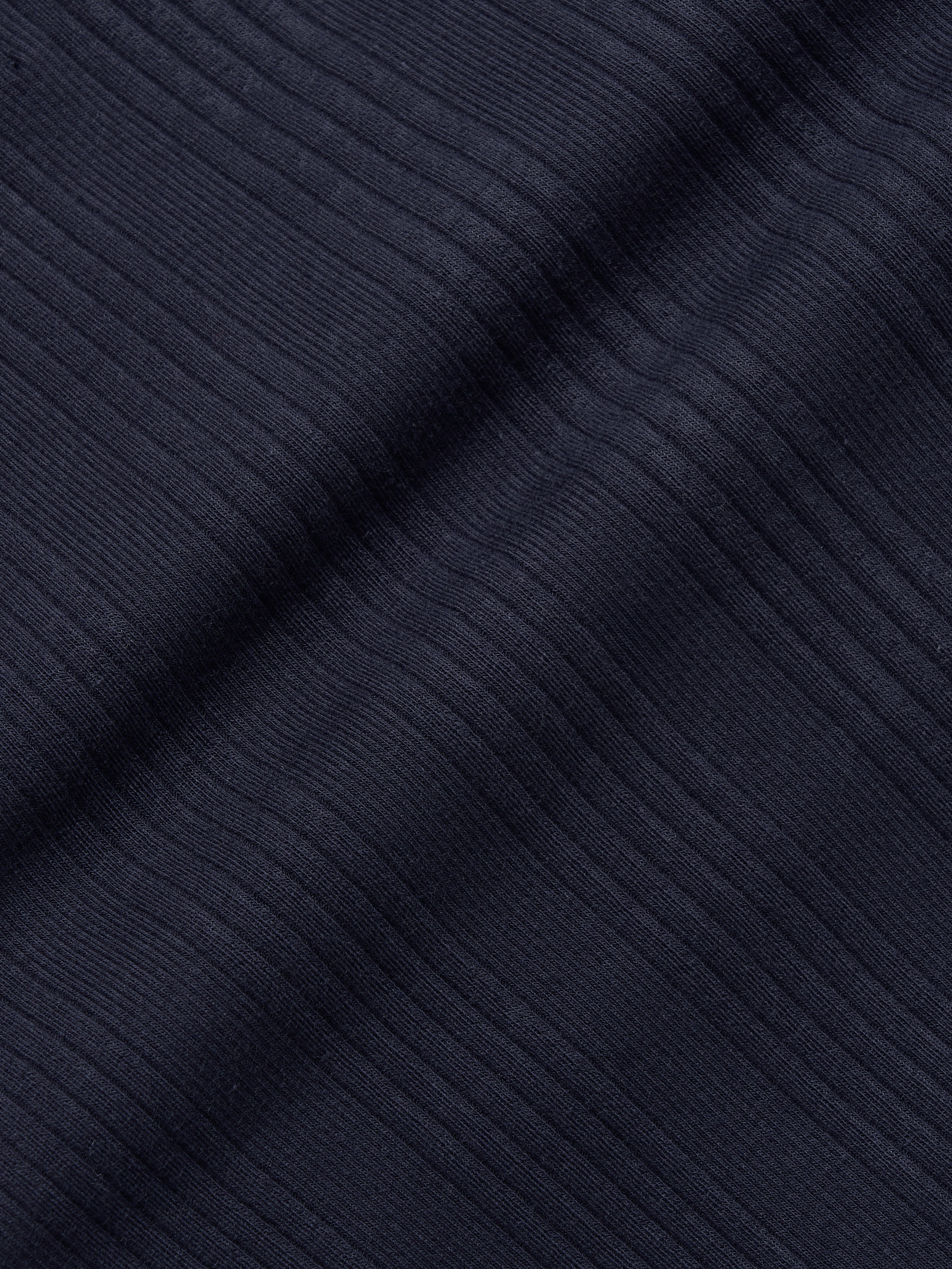 Square Henley-neck T-Shirt [Navy]