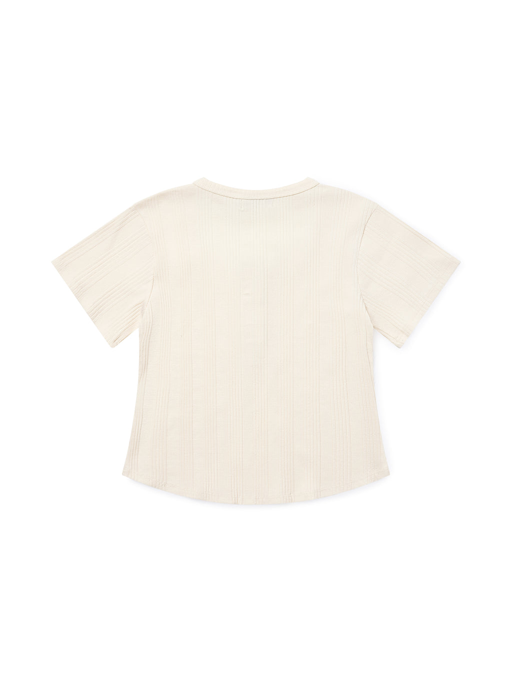 Square Henley-neck T-Shirt [Ivory]