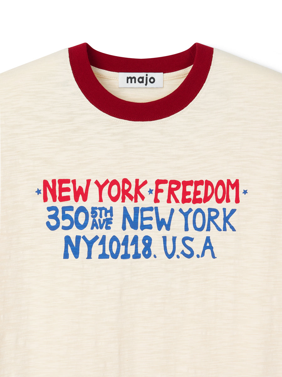 New York Freedom Slub T-shirt [Ivory]