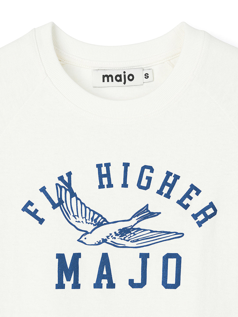 Fly Higher Bird Raglan T-shirt [Ivory]
