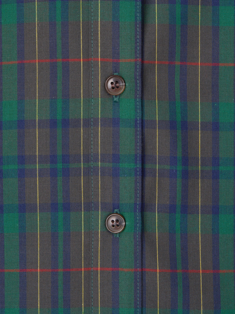 England Check Low-Collar Shirt
