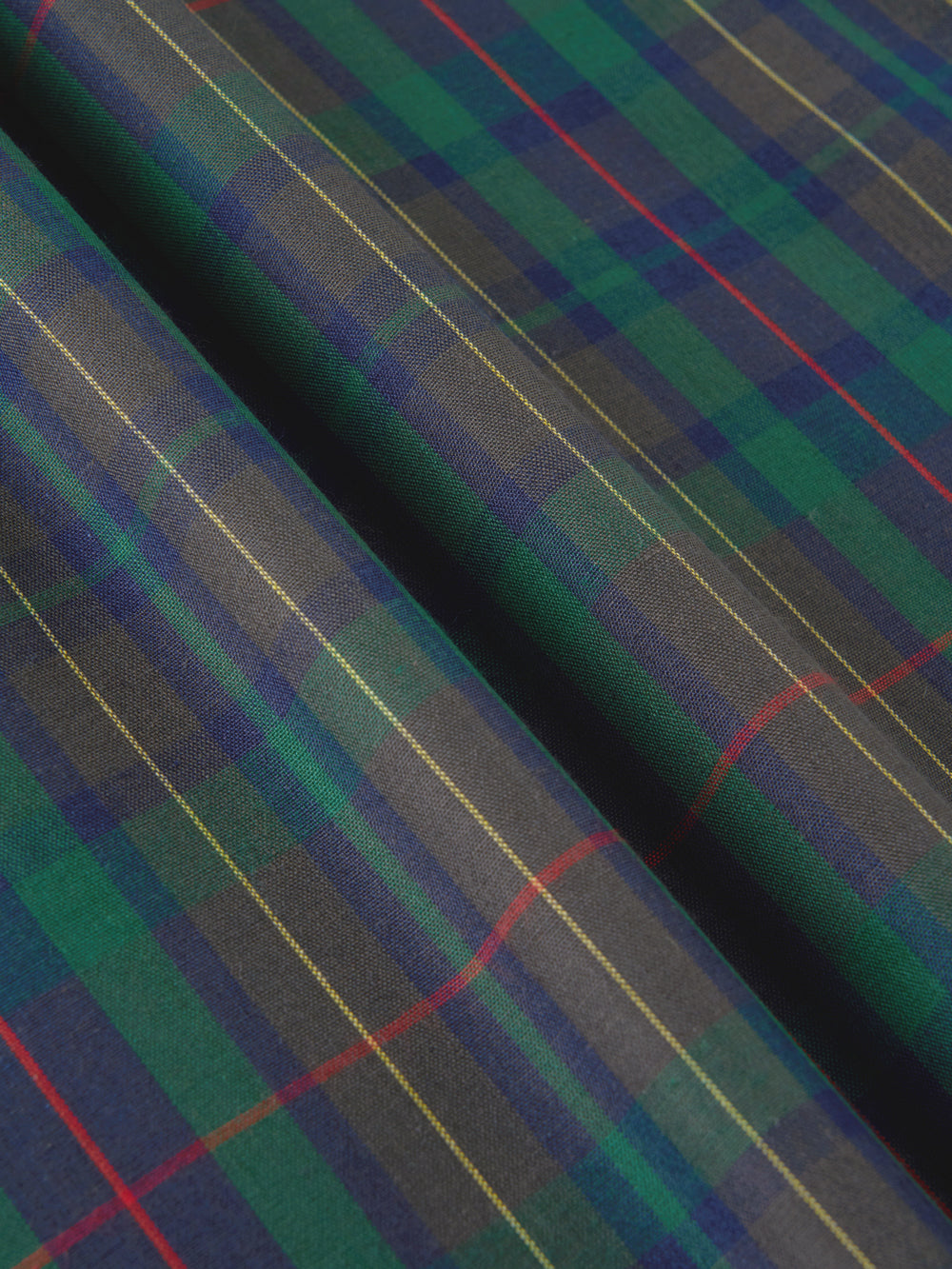 England Check Low-Collar Shirt